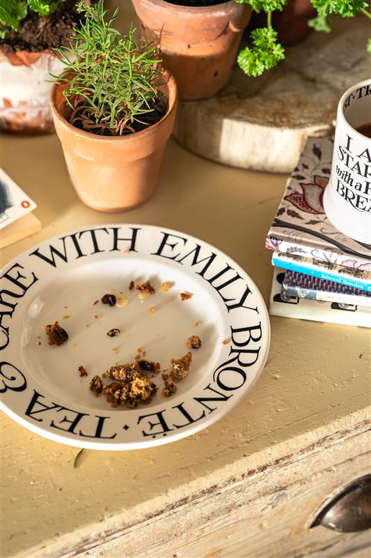 emma bridgewater Black Toast Emily Bronte Medium Dinner Plate 8.5 Inch