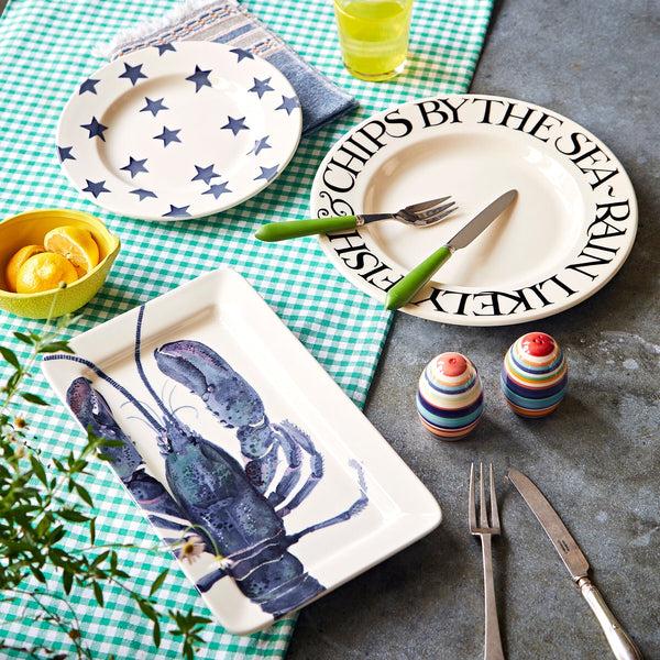 Emma Bridgewater Black Toast Fish & Chips Large Dinner Plate 10.5 Inch