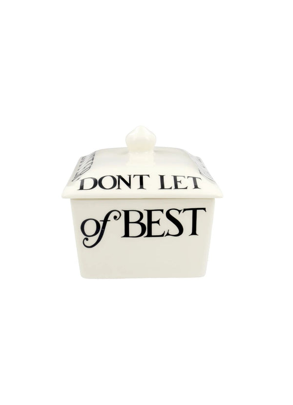 Emma Bridgewater Black Toast Half A Pound Small Butter Dish