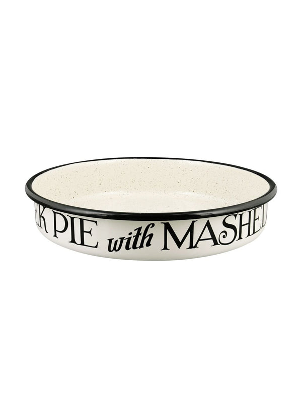 Emma Bridgewater Black Toast Medium Savoury Enamel Pie Dish