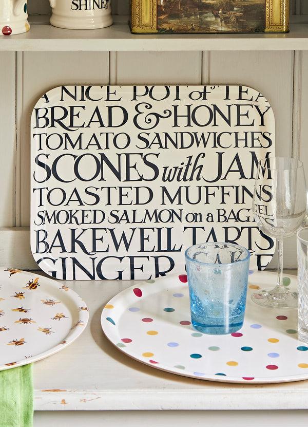 emma bridgewater Black Toast Rectangular Birch Tray