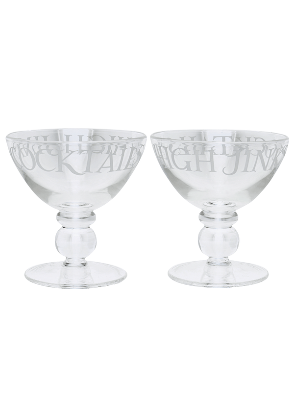 Emma Bridgewater Black Toast Set Of 2 Cocktail Glass