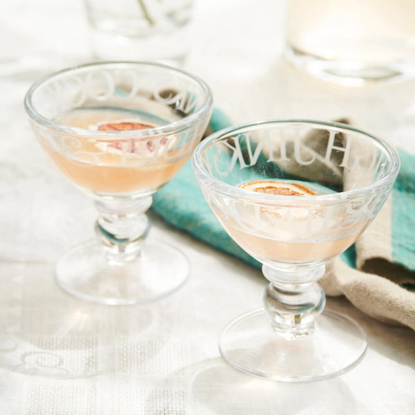 emma bridgewater Black Toast Set Of 2 Cocktail Glass