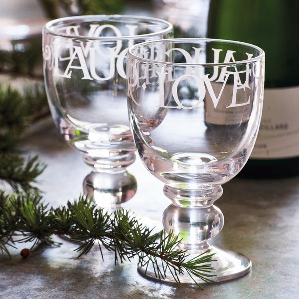 emma bridgewater Black Toast Set Of 2 Large Wine Glass