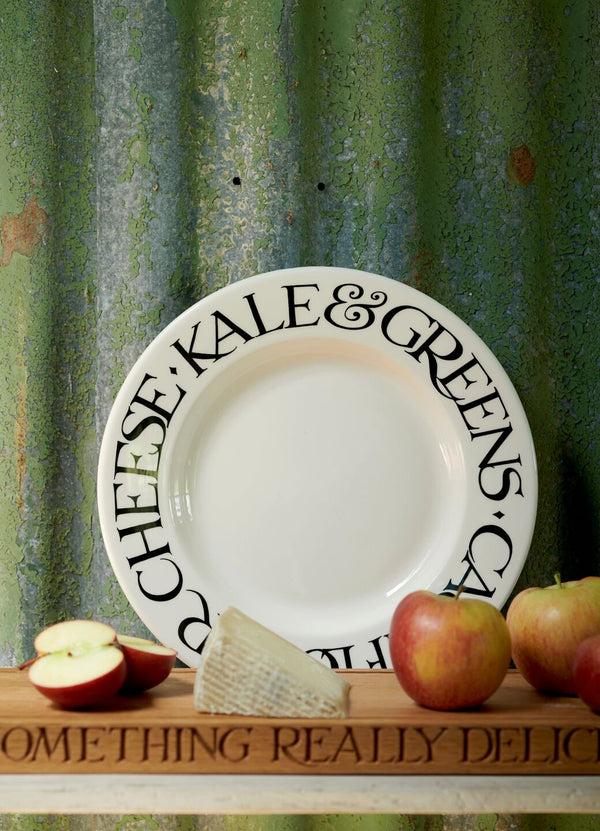 emma bridgewater Black Toast Veggies Large Dinner Plate 10.5 Inch