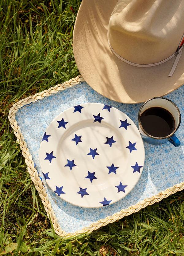 emma bridgewater Blue Star Medium Dinner Plate 8.5 Inch