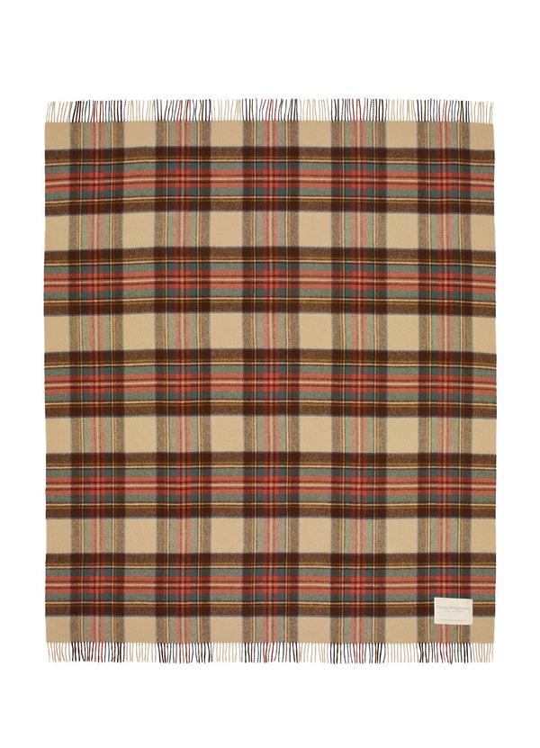 Emma Bridgewater Brown Check Merino Wool Throw 140Cm X 185Cm