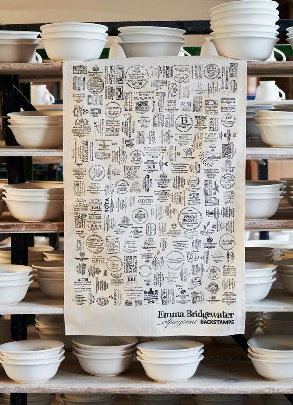 emma bridgewater Back Stamps Tea Towel