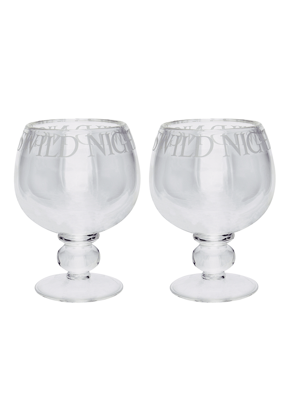 Emma Bridgewater Black Toast Set Of 2 Gin Glass