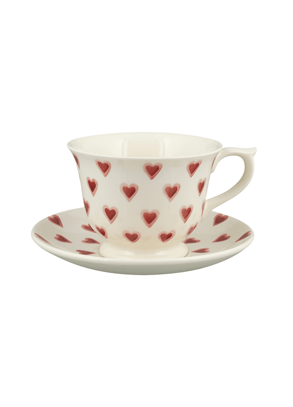 Emma Bridgewater Double Heart Large Teacup & Saucer