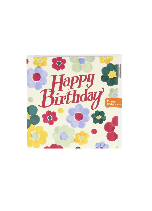 emma bridgewater Happy Birthday Polka Floral Card