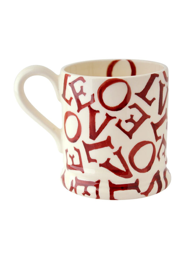 Emma Bridgewater L.O.V.E Polka Red 1/2 Pint Mug