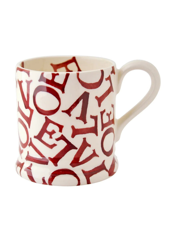 Emma Bridgewater L.O.V.E Polka Red 1/2 Pint Mug