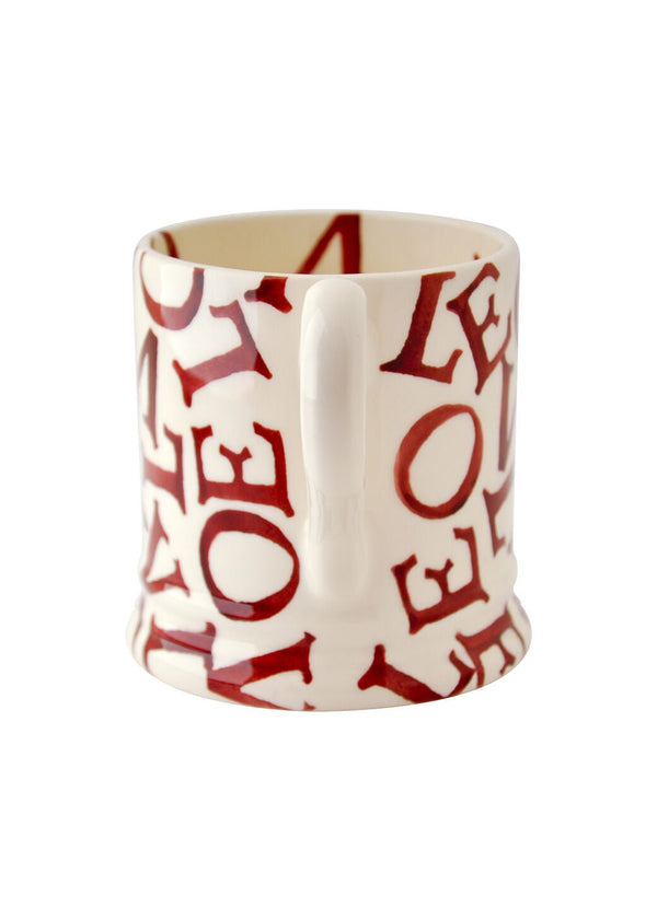 Emma Bridgewater L.O.V.E Polka Red 1/2 Pint Mug