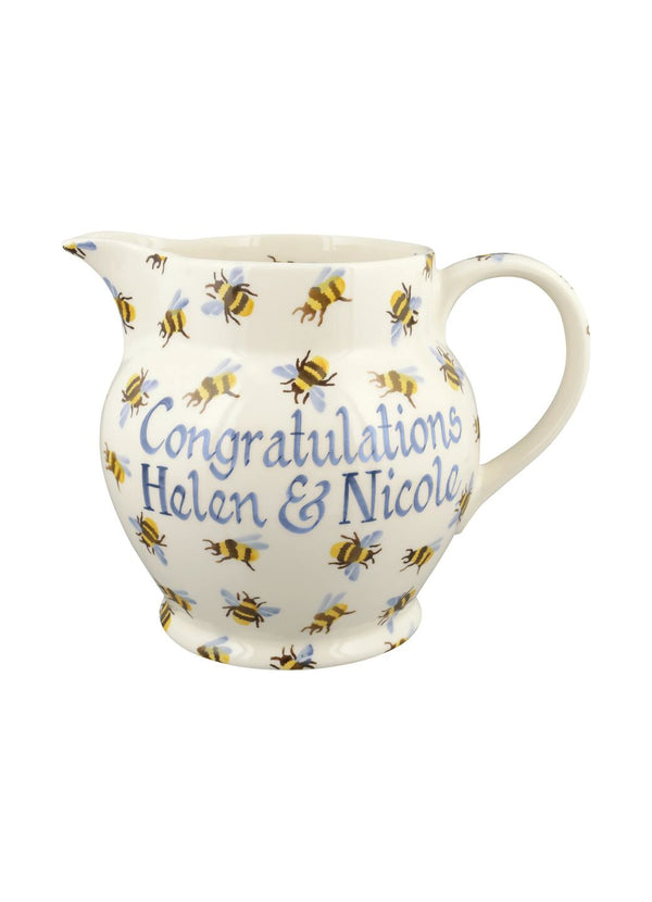 emma bridgewater Personalised Bumblebee 3 Pint Jug