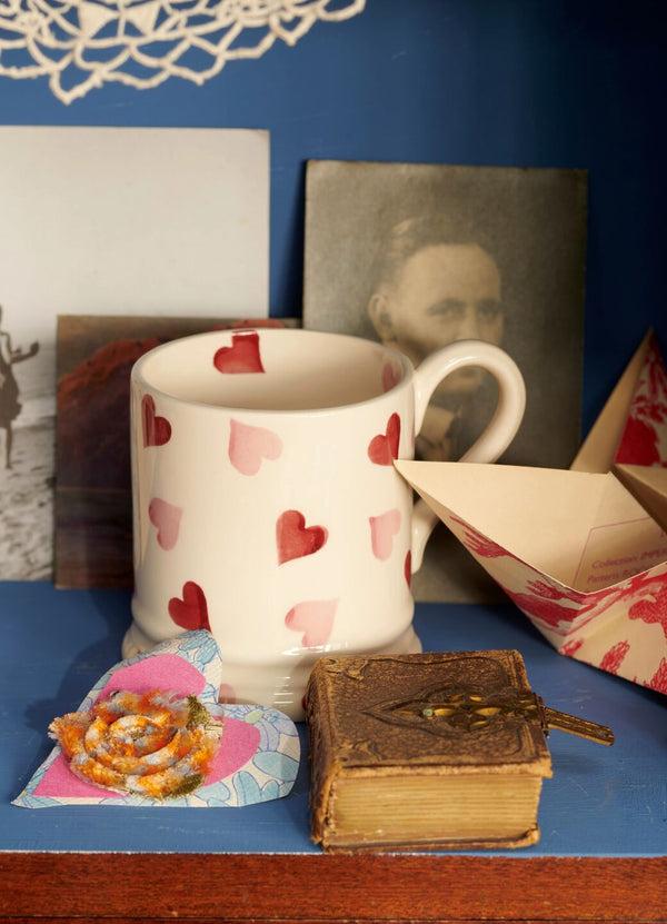 emma bridgewater Pink Hearts 1/2 Pint Mug