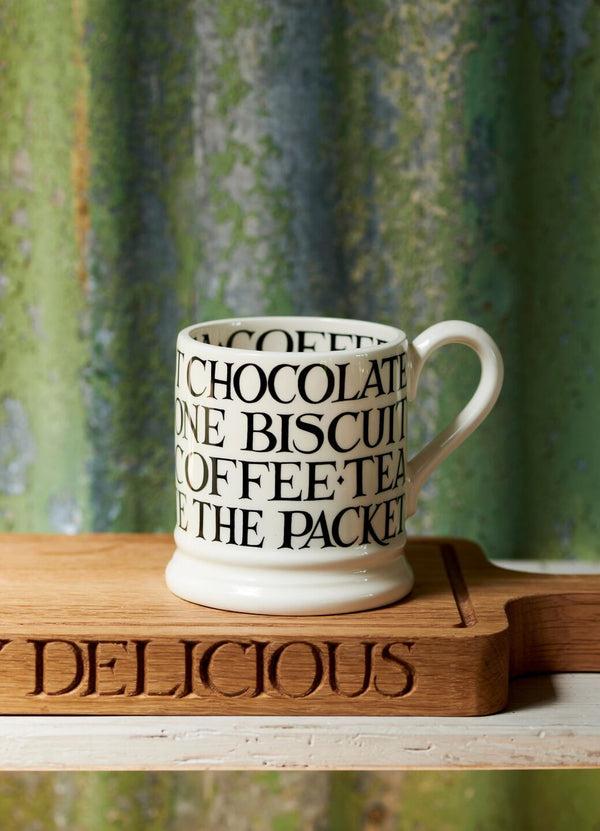 emma bridgewater Seconds Black Toast 1/2 Pint Mug
