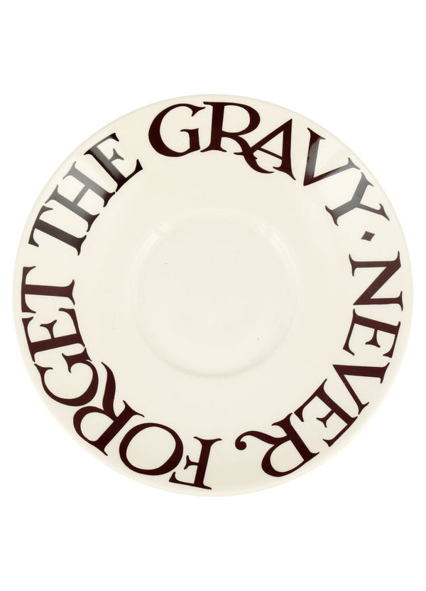 emma bridgewater Seconds Black Toast Gravy Saucer