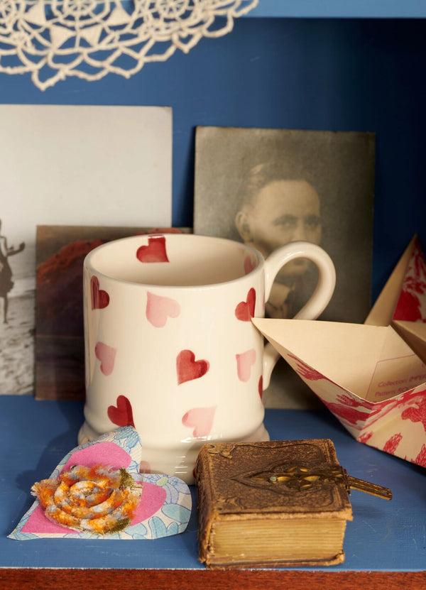 emma bridgewater Seconds Pink Hearts 1/2 Pint Mug