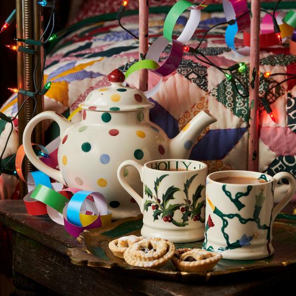 Emma Bridgewater Seconds Polka Dot 4 Mug Teapot