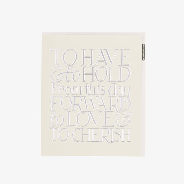 emma bridgewater To Have & To Hold Silver Toast Card