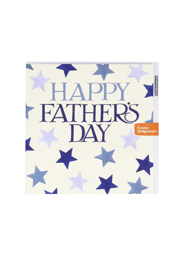 emma bridgewater Happy Father's Day Blue Stars Card