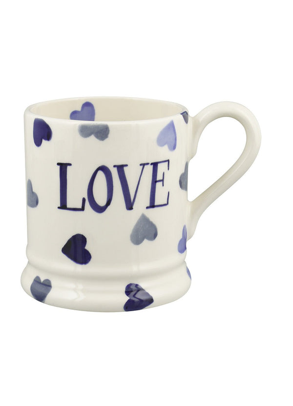 Emma Bridgewater Personalised Blue Hearts 1/2 Pint Mug