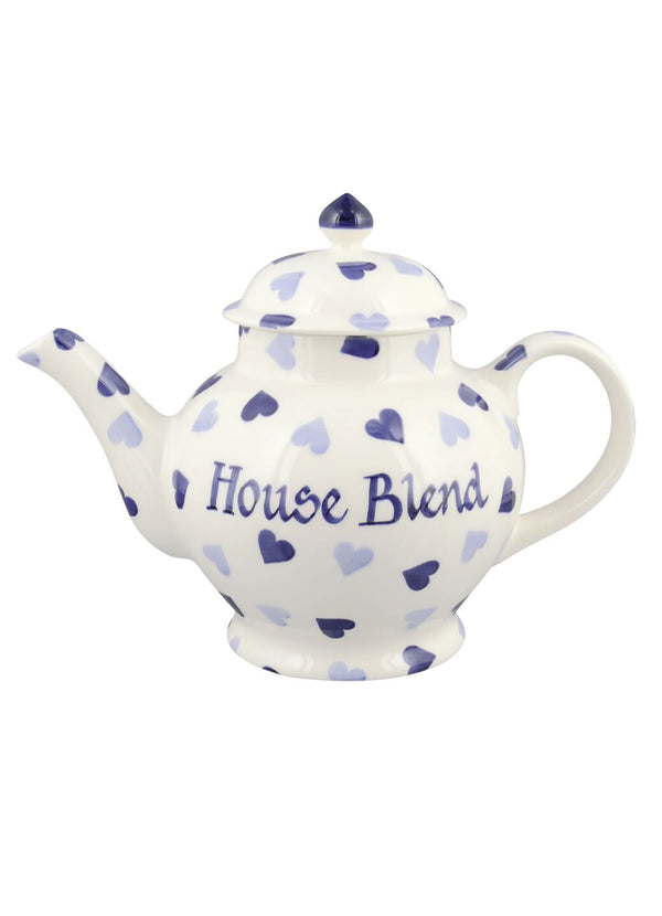 emma bridgewater Personalised Blue Hearts 4 Mug Teapot