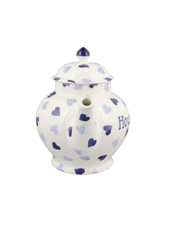 Emma Bridgewater Personalised Blue Hearts 4 Mug Teapot