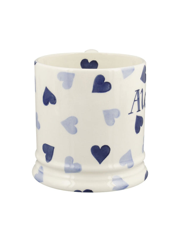 Emma Bridgewater Personalised Blue Hearts Large Mug