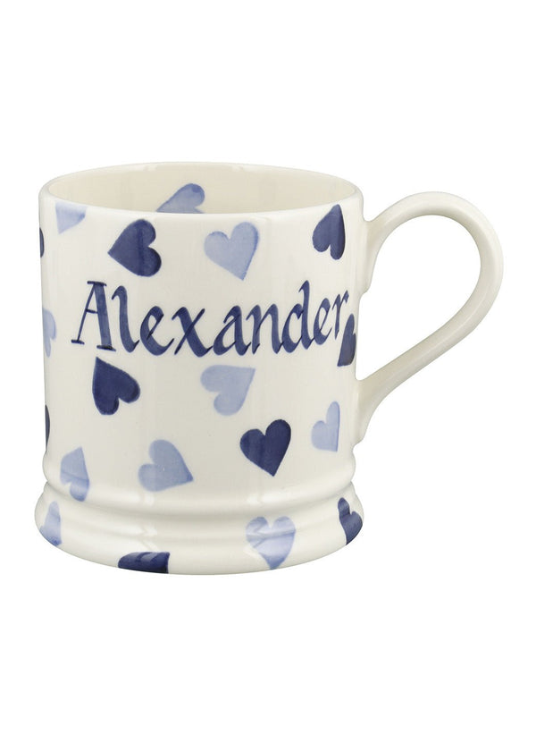 emma bridgewater Personalised Blue Hearts Large Mug