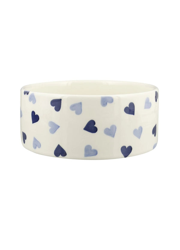 Emma Bridgewater Personalised Blue Hearts Large Pet Bowl