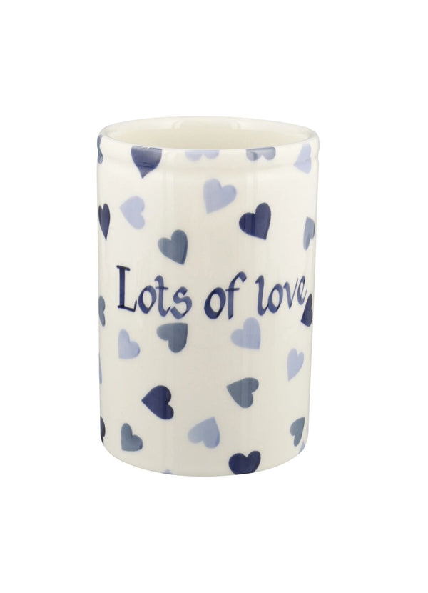 emma bridgewater Personalised Blue Hearts Medium Vase