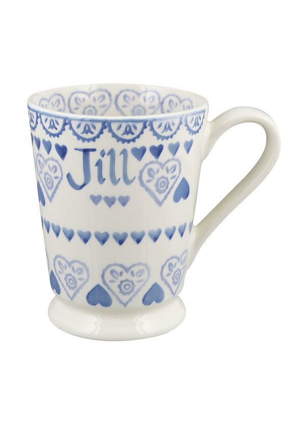 emma bridgewater Personalised Blue Sampler Cocoa Mug