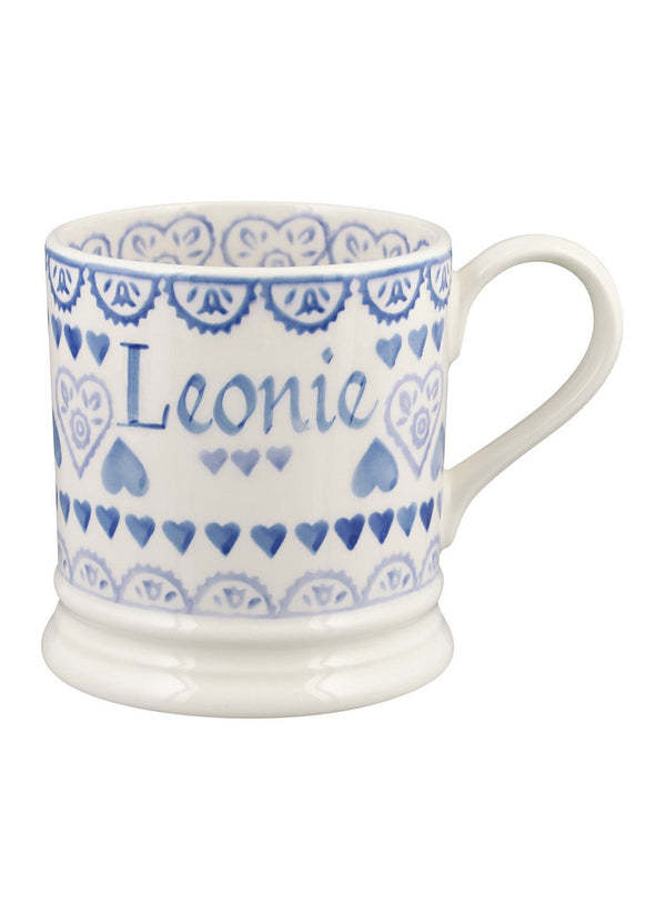 emma bridgewater Personalised Blue Sampler Large Mug