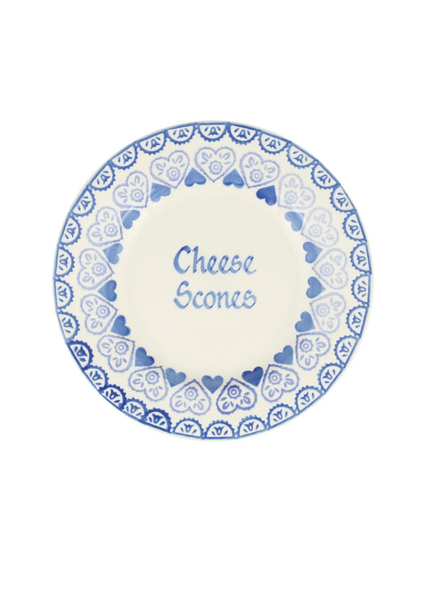 emma bridgewater Personalised Blue Sampler Medium Dinner Plate 8.5 Inch