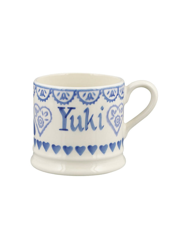 emma bridgewater Personalised Blue Sampler Small Mug