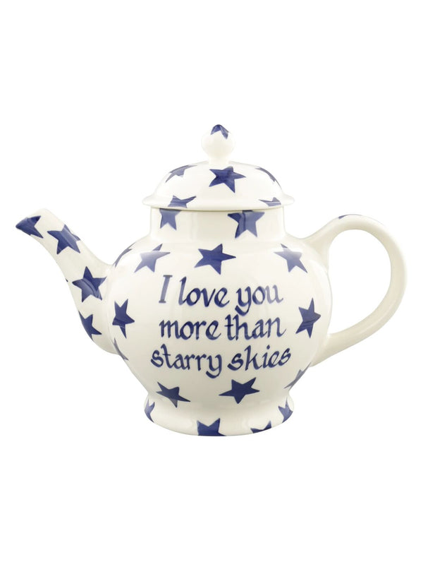 emma bridgewater Personalised Blue Star 4 Mug Teapot