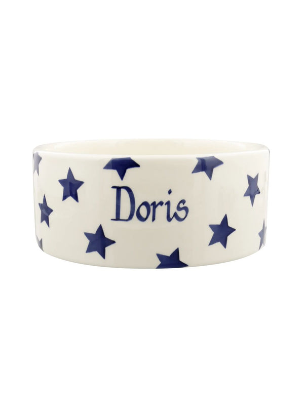 emma bridgewater Personalised Blue Star Large Pet Bowl