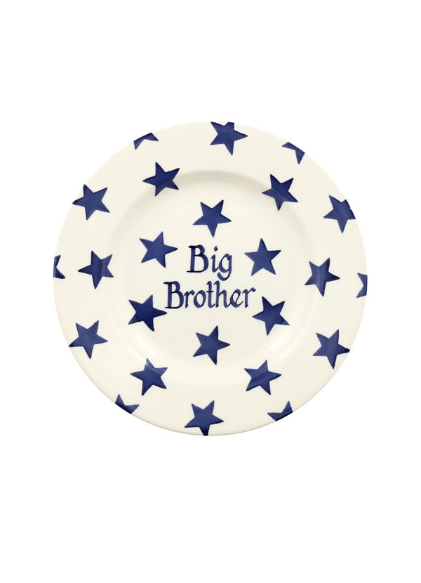 emma bridgewater Personalised Blue Star Medium Dinner Plate 8.5 Inch