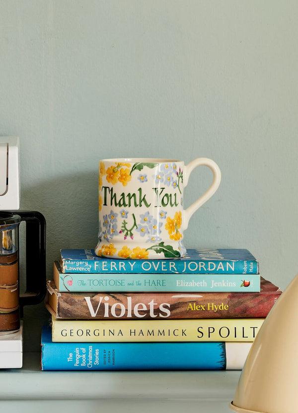 emma bridgewater Personalised Forget Me Not & Primrose 1/2 Pint Mug
