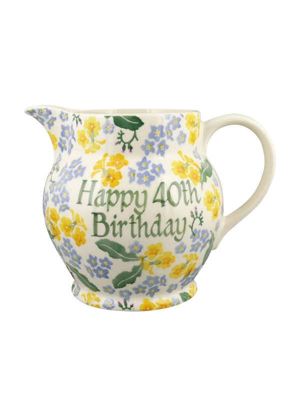 emma bridgewater Personalised Forget Me Not & Primrose 3 Pint Jug