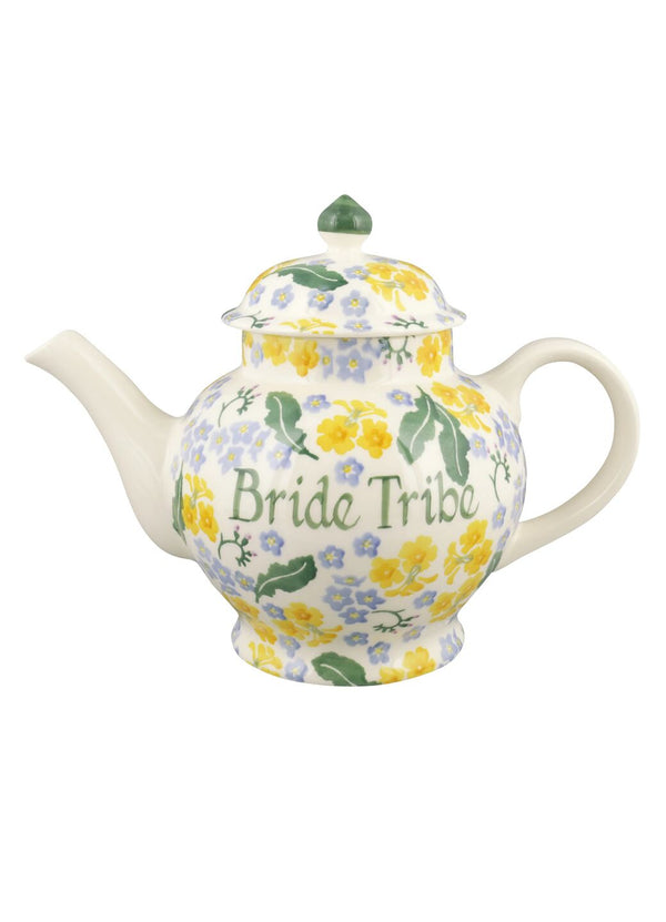 Emma Bridgewater Personalised Forget Me Not & Primrose 4 Mug Teapot
