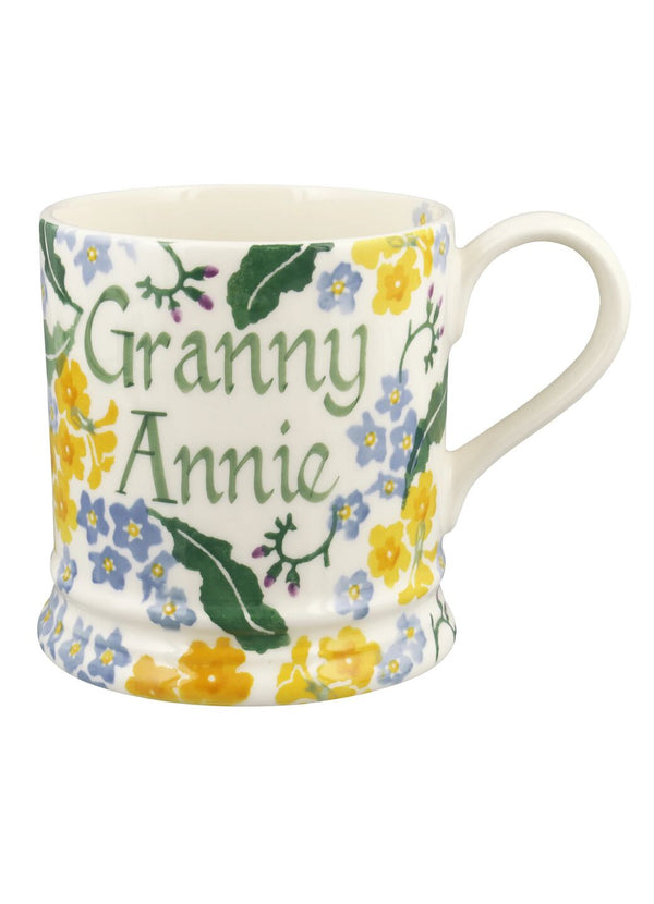emma bridgewater Personalised Forget Me Not & Primrose Large Mug