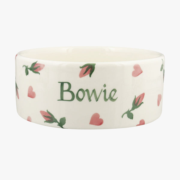 emma bridgewater Personalised Little Rose Bud Large Pet Bowl