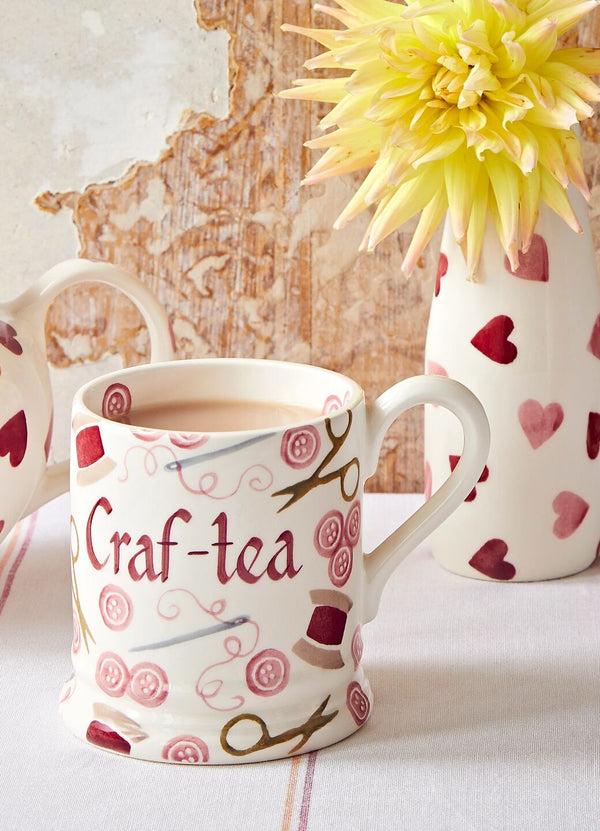emma bridgewater Personalised Pink Crafting 1/2 Pint Mug