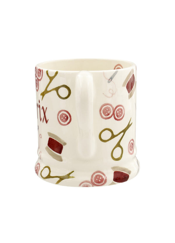 Emma Bridgewater Personalised Pink Crafting 1/2 Pint Mug