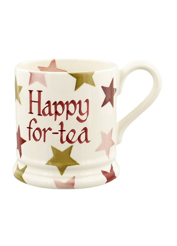 emma bridgewater Personalised Pink & Gold Stars 1/2 Pint Mug