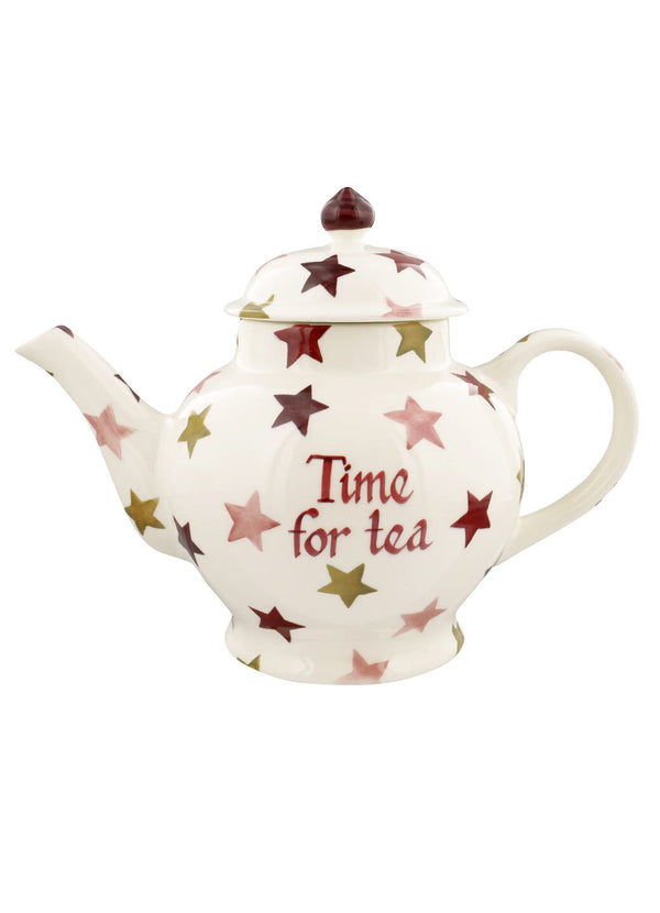 emma bridgewater Personalised Pink & Gold Stars 4 Mug Teapot