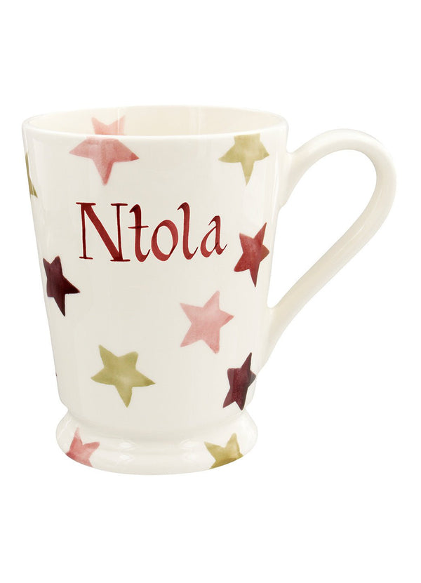 emma bridgewater Personalised Pink & Gold Stars Cocoa Mug